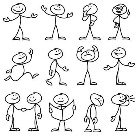 11,500+ Stick Figure Poses Stock Illustrations, Royalty